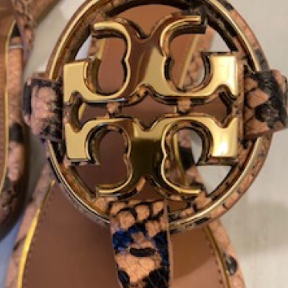 Tory Burch Miller Blush Pink Gold Metal Snake